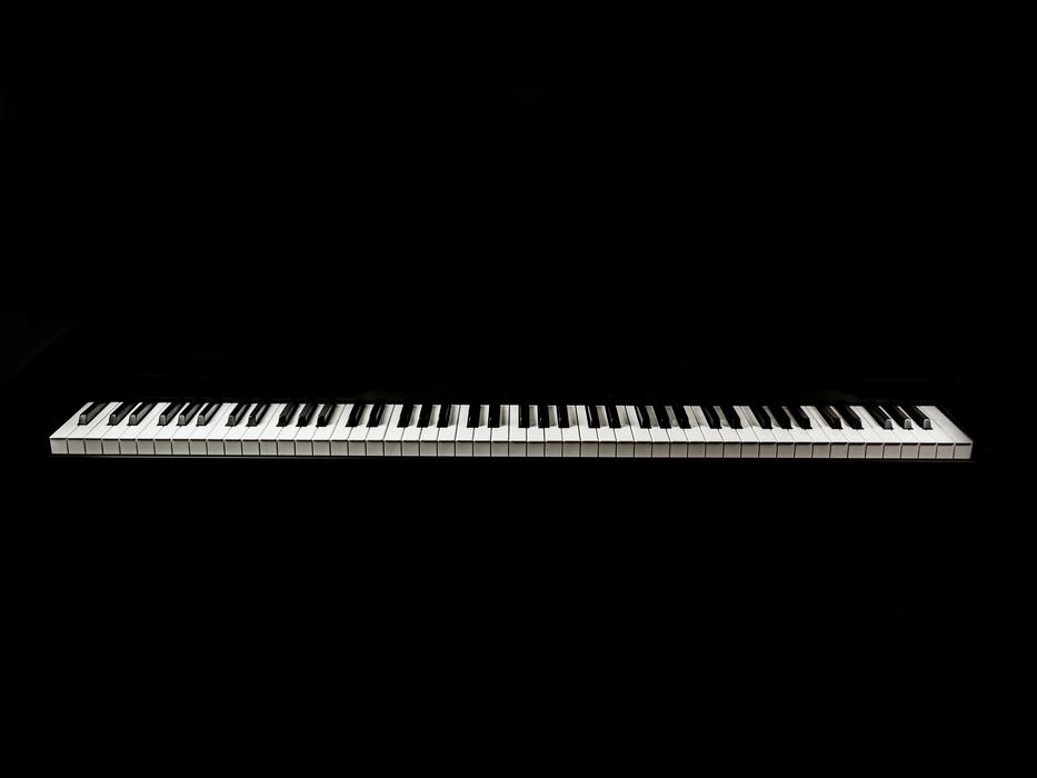 Piano Keys in dark