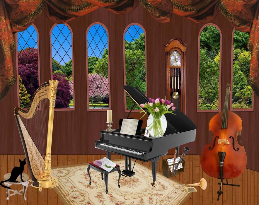 clÄ±part of musical instruments Ä±n room