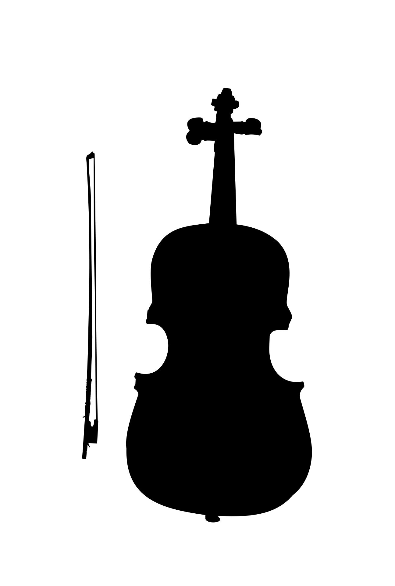 Скрипка силуэт