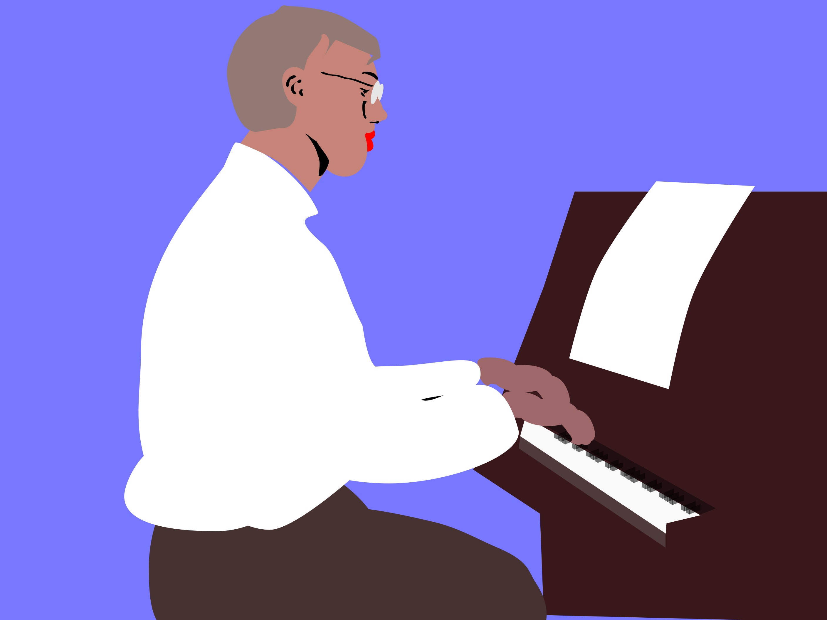 Пианист иллюстрация