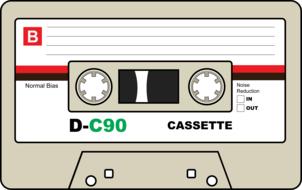 cassette tape audio vintage drawing