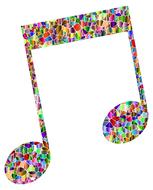 abstract colorful note
