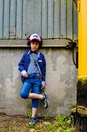 Boy Listening To Music on street