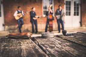 photo of a group of street musicians