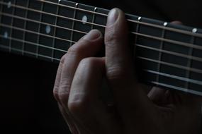 Guitar Strings and Finger