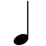 black note music clef drawing