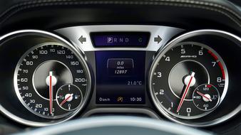 gauges on dashboard of Car