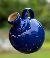 hanging blue clay jug