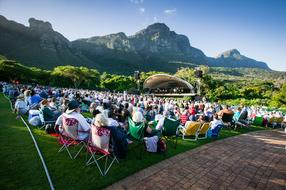 people at a summer concert in the Kirstenbosch botanical garden