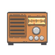 radio vintage drawing