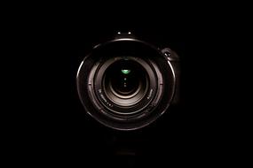 digital lens on a black background