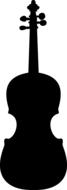 black vertical silhouette cello