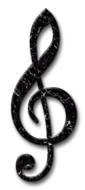 clipart of black clef music note