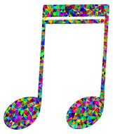 colorful musical note