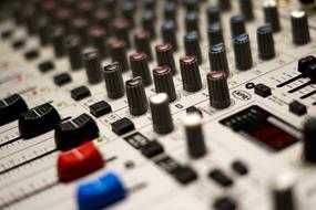 controllers of Music Mixer close up