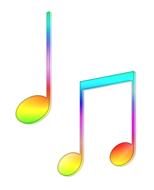 note music sound colored drawing