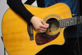 man with bowed stringed instrument