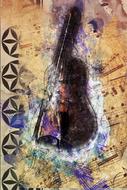 colorful art image of violin