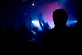 crowd of people in a disco