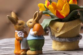 easter traditions in blurred background