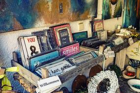 vintage items in shop