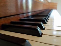 vintage Piano Keys, perspective