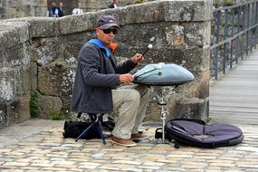 Street Musician Artist Concert in city