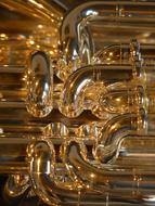Euphonium, Brass Instrument, detail close up
