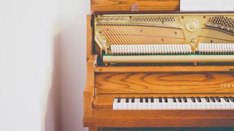 old brown piano