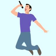 singing microphone drawing