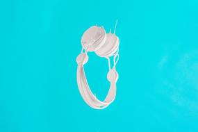 White teal Headphones