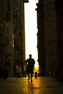Human Male Walk on street