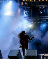 Concert, rock musician on Stage
