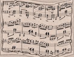 music paper text drawing