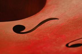 Beautiful, black curves on the red and orange violin