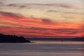 sunset in Elliott Bay