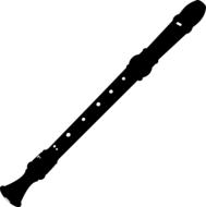 painted black flute