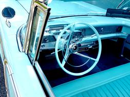 salon in an old convertible
