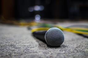 microphone is on the floor