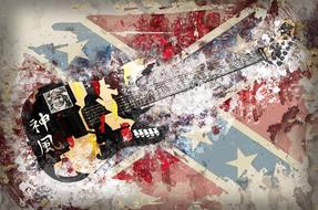 grunge wallpaper with guitar