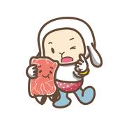 funny fictional character with meat