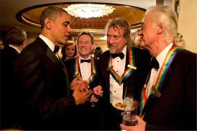 Barack Obama and led zeppelin survivors