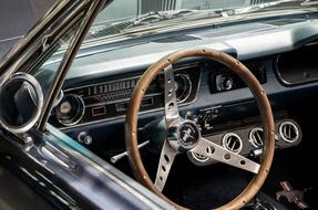interior of an old Ford Mustang