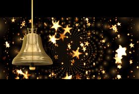 christmas bell star gold