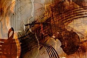 abstract background with violin