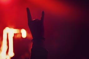 hand at rock concert