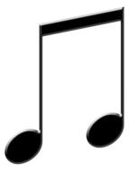 painted big musical note