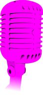 pink stage microphone, drawing