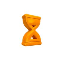painted yellow hourglass