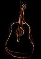 Painting of Guitar Music lined